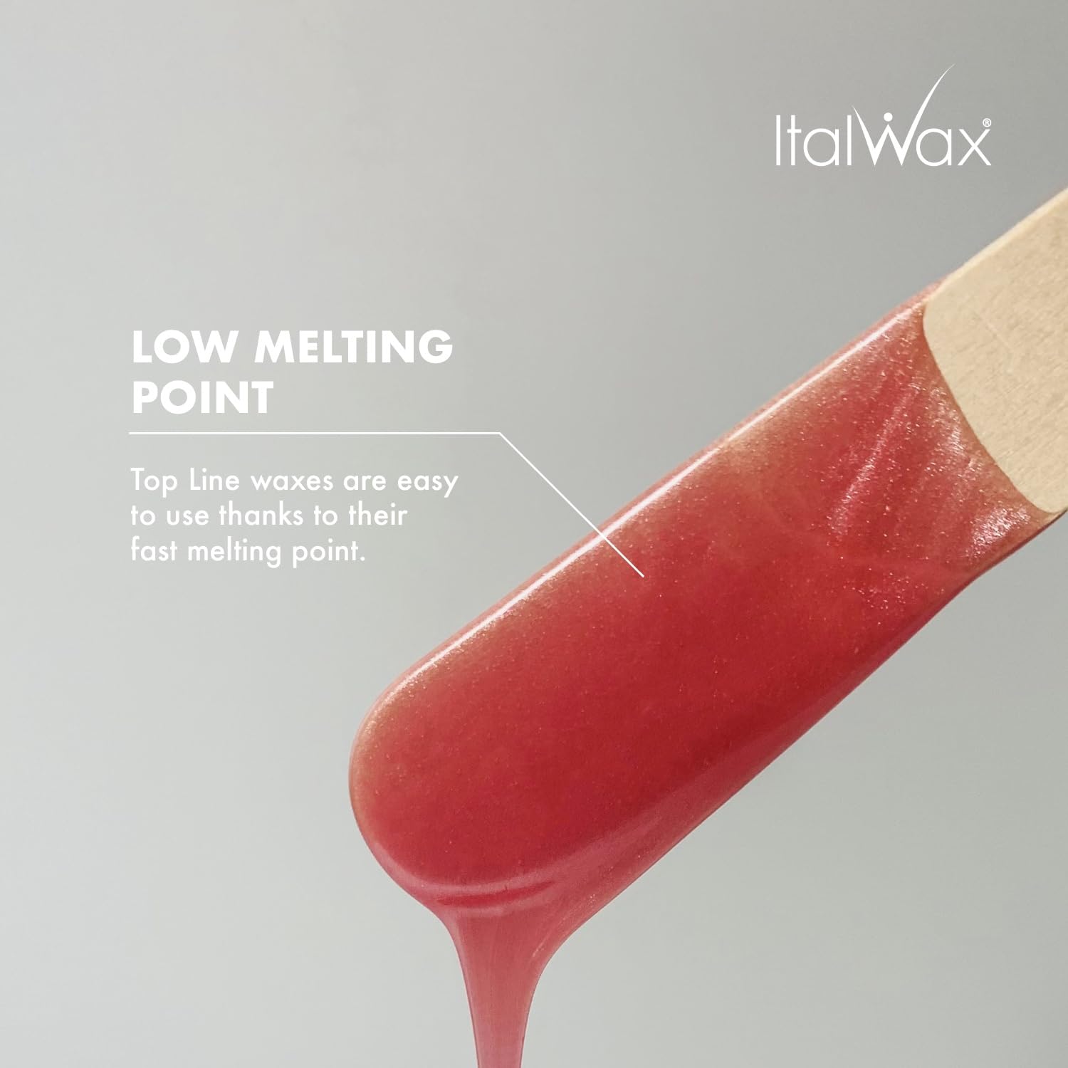 Texture detail of Italwax Pink Pearl semi-creamy hard wax.