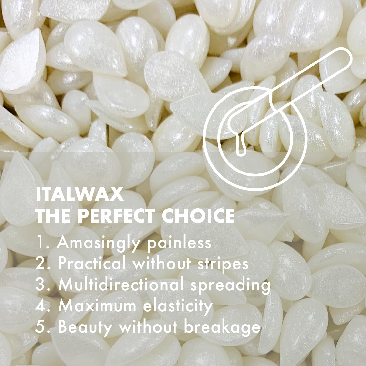 Italwax Top Line Crystal: textura semicremosa que facilita capas finas y uniformes en zonas delicadas