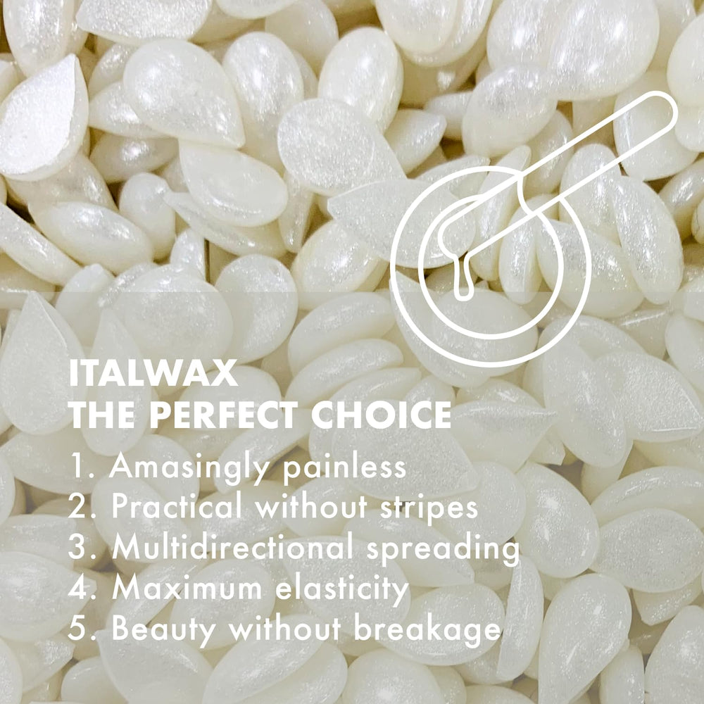 Italwax Top Line Crystal: textura semicremosa que facilita capas finas y uniformes en zonas delicadas