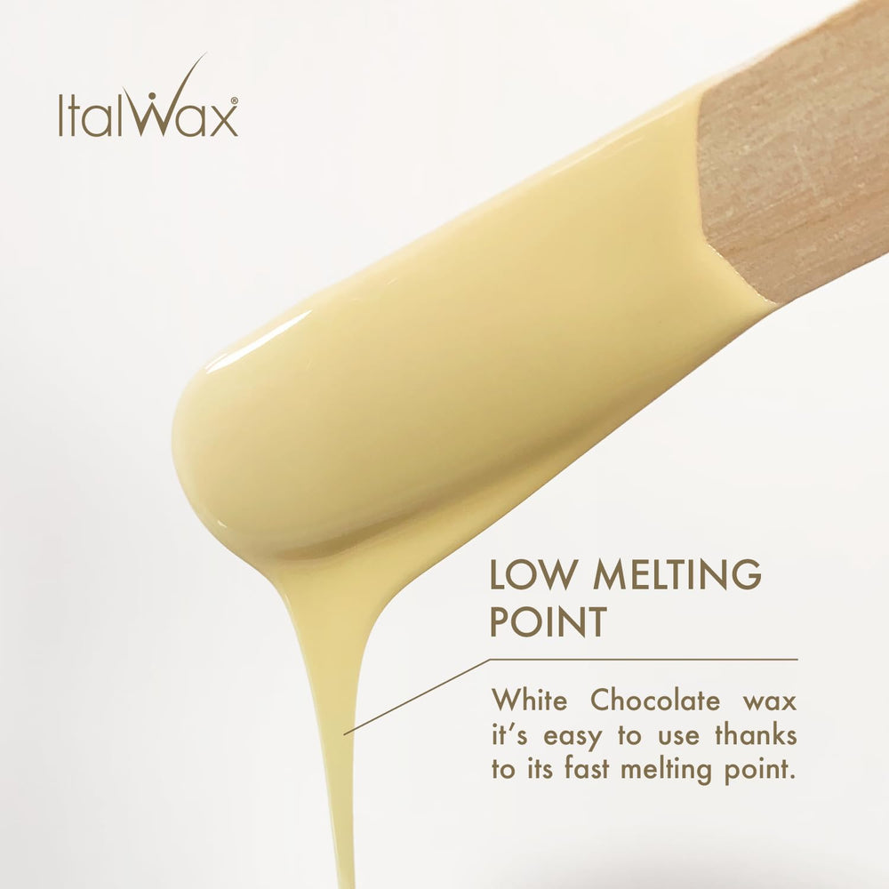Italwax White Chocolate: consistencia fundida facilita aplicación con espátula.