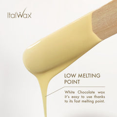 Italwax White Chocolate: consistencia fundida facilita aplicación con espátula.