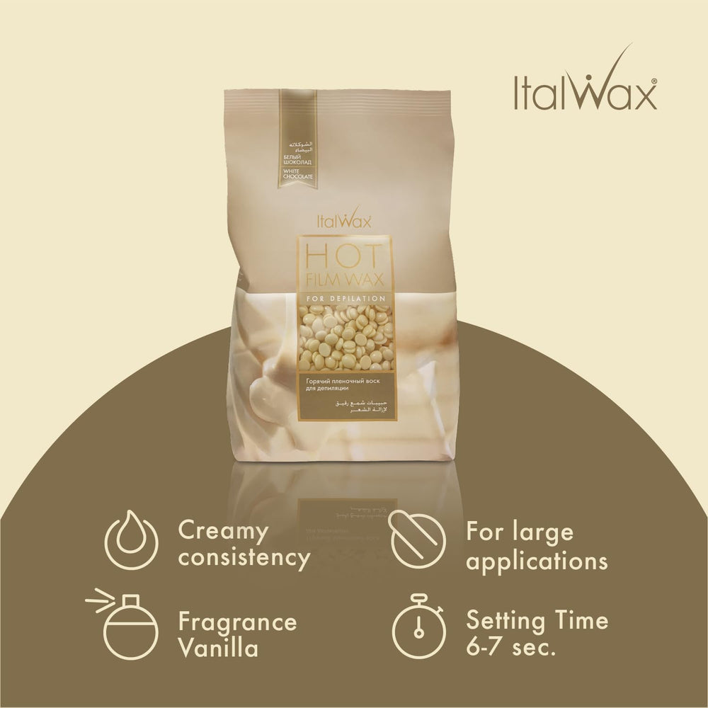 Italwax White Chocolate: aroma vainilla para una experiencia agradable de depilación.