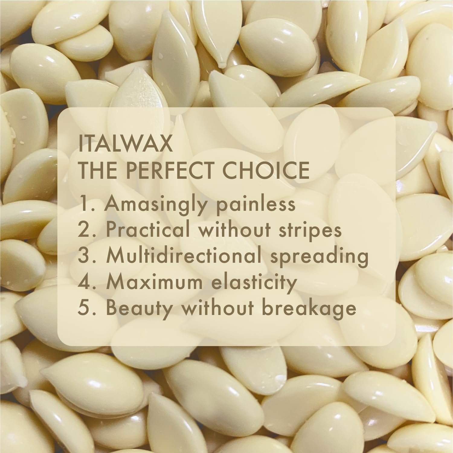 Italwax White Chocolate: aplicación con espátula sin necesidad de tiras.