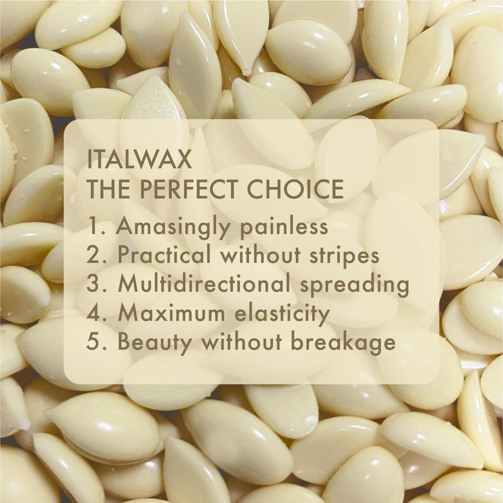 Italwax White Chocolate: aplicación con espátula sin necesidad de tiras.