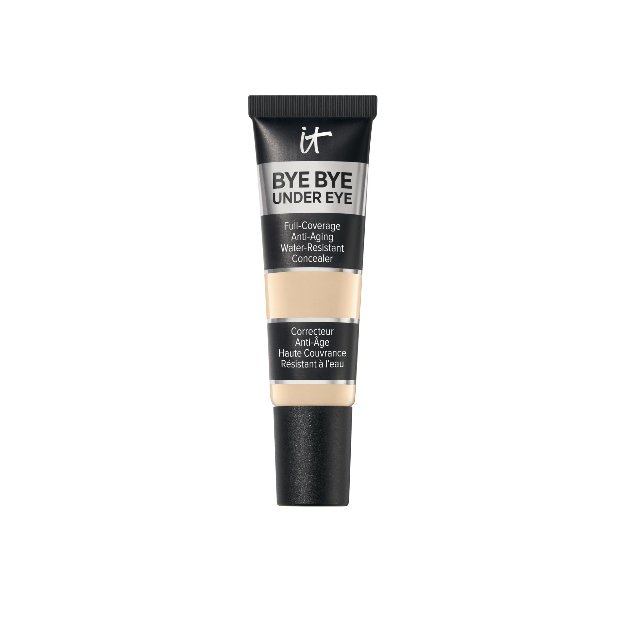 IT Cosmetics Bye Bye Under Eye Concealer tono claro nude, aplicación suave y cobertura natural