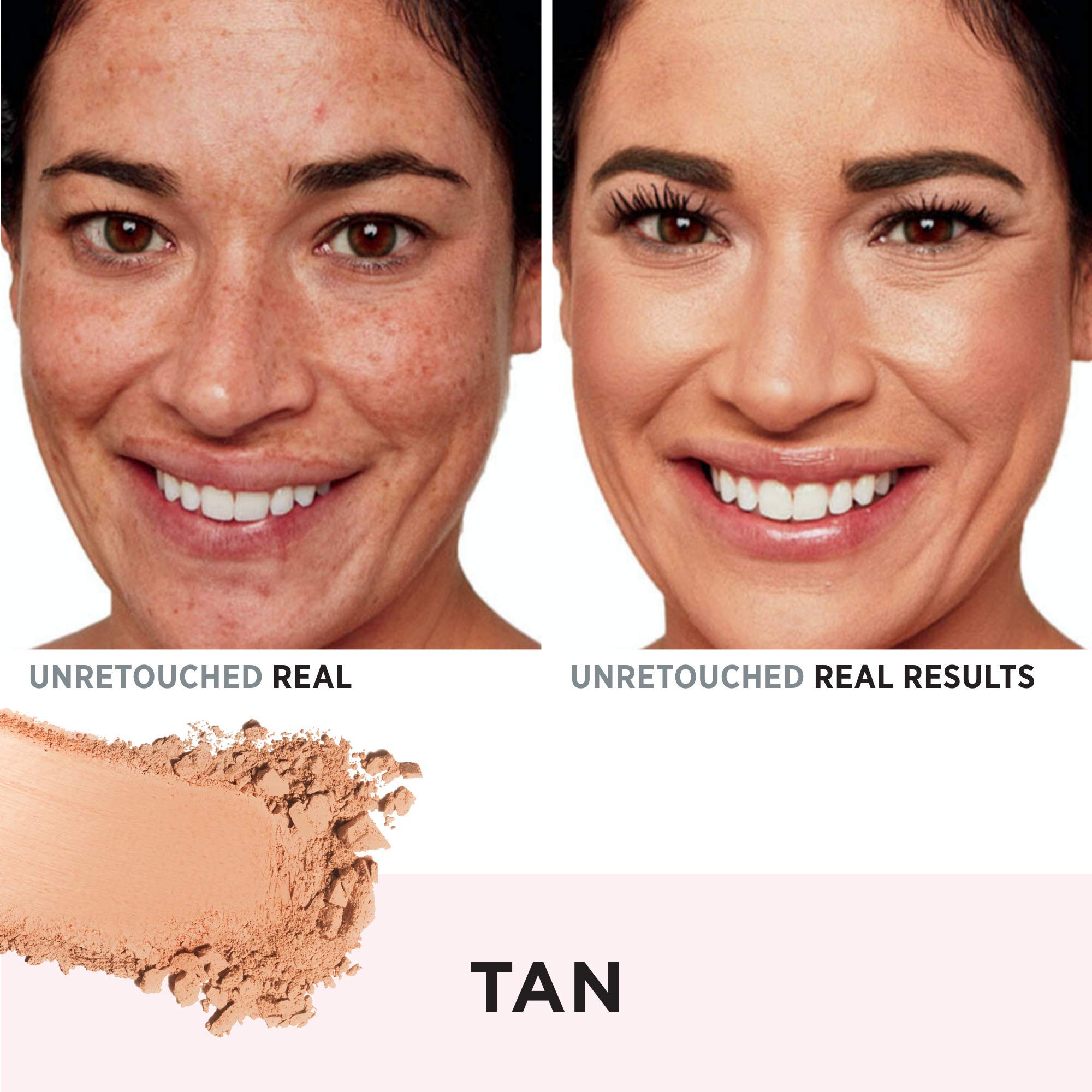 IT Cosmetics CC+ Airbrush Powder Tan, corrige tono desigual para un acabado uniforme.