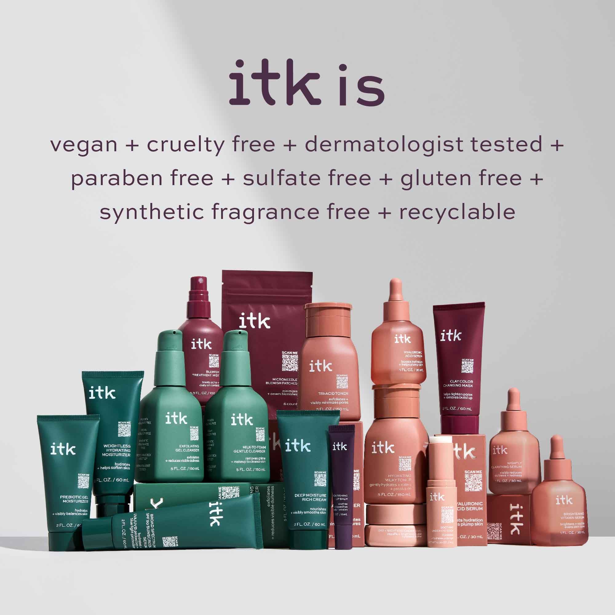 ITK crema nutritiva con manteca de karité para nutrición profunda de la piel.