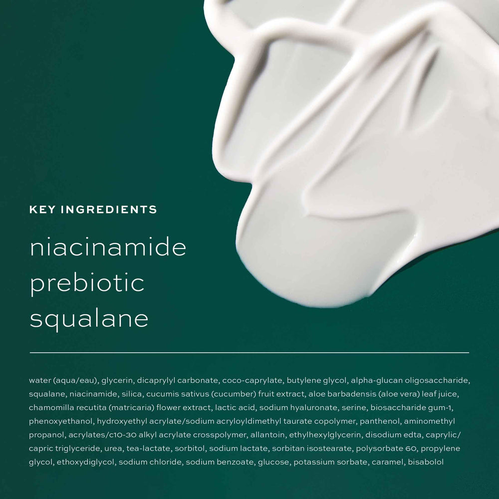 ITK, etiqueta de ingredientes destaca niacinamida y escualano.