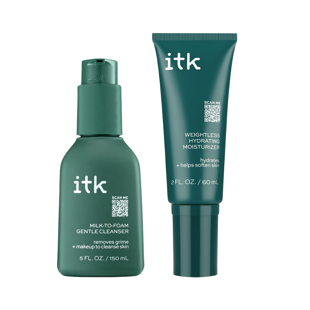 Itk Skincare limpiador botella leche espuma, limpieza suave que mantiene hidratación.