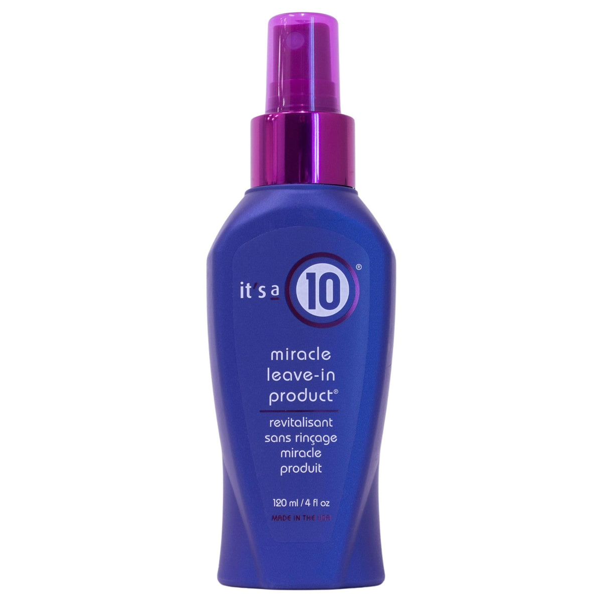It's a 10 Haircare Milagro sin enjuague: botella de 4 onzas para controlar el frizz.