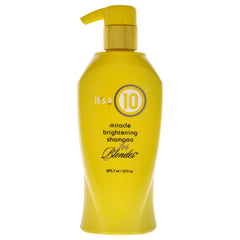 Its a 10 Haircare Miracle Brightening Shampoo, botella iluminadora para rubias realza reflejos