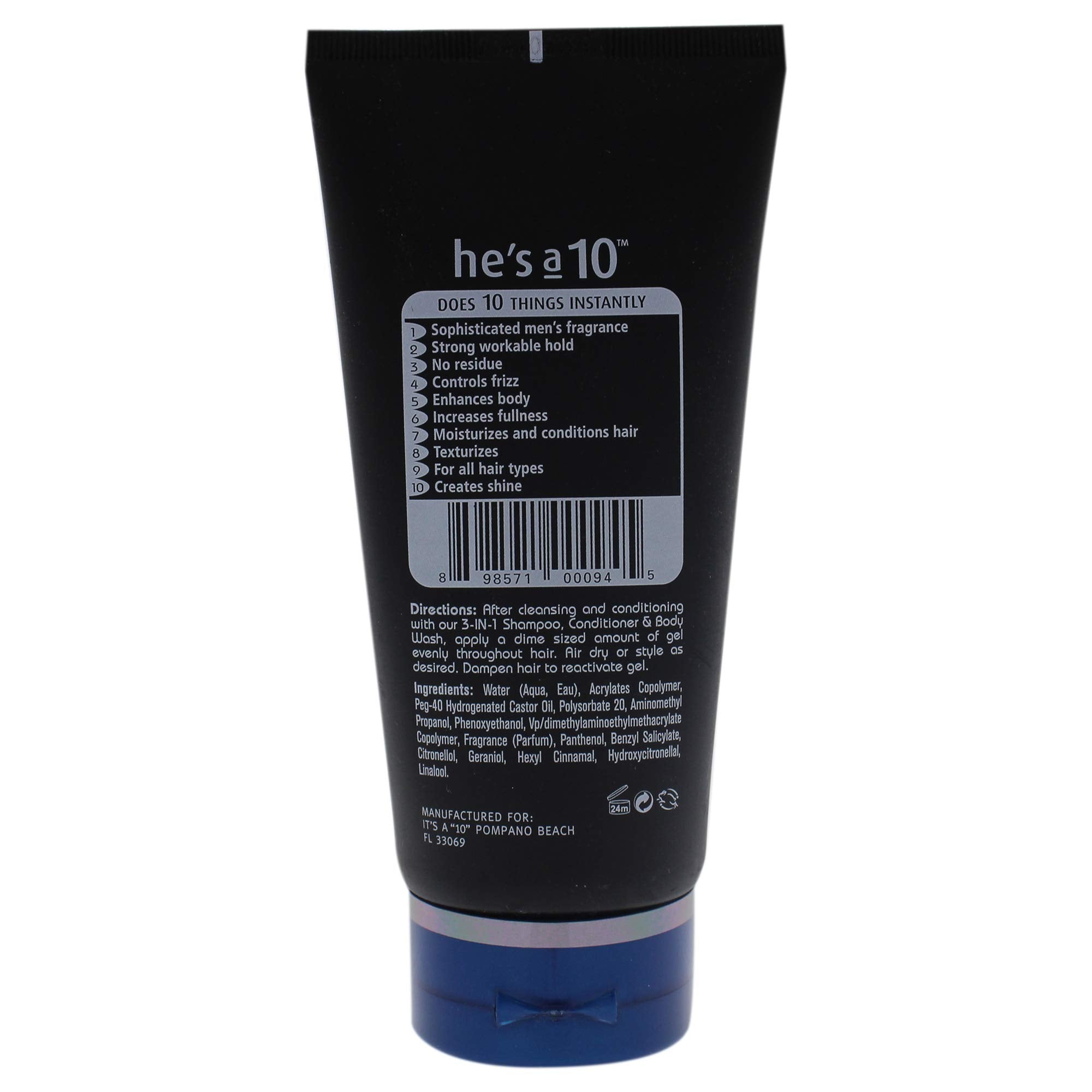 Its A 10 Miracle Defining Gel para hombres, uso diario: peinado suave, sin escamas ni craquelado.
