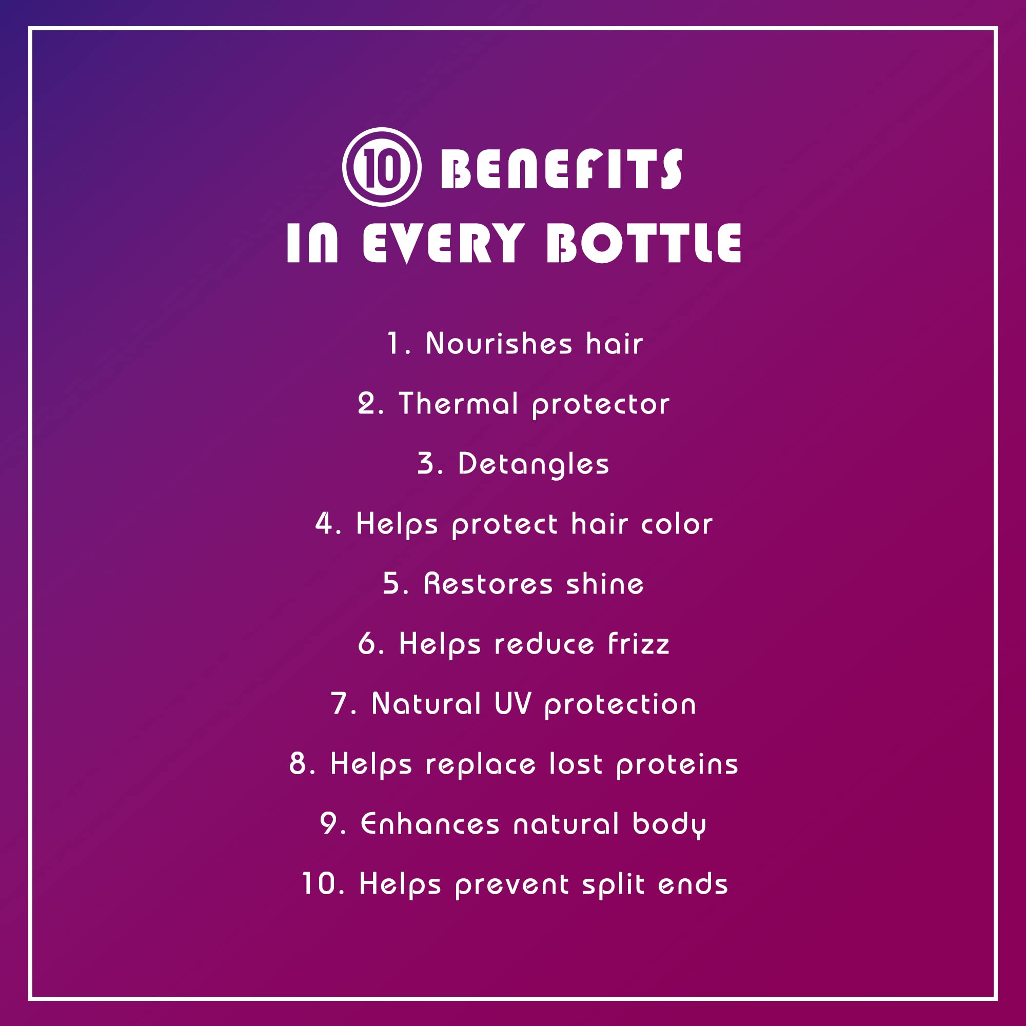 It's a 10 Haircare Miracle Leave-In, aplicación diaria para desenredar sin esfuerzo.