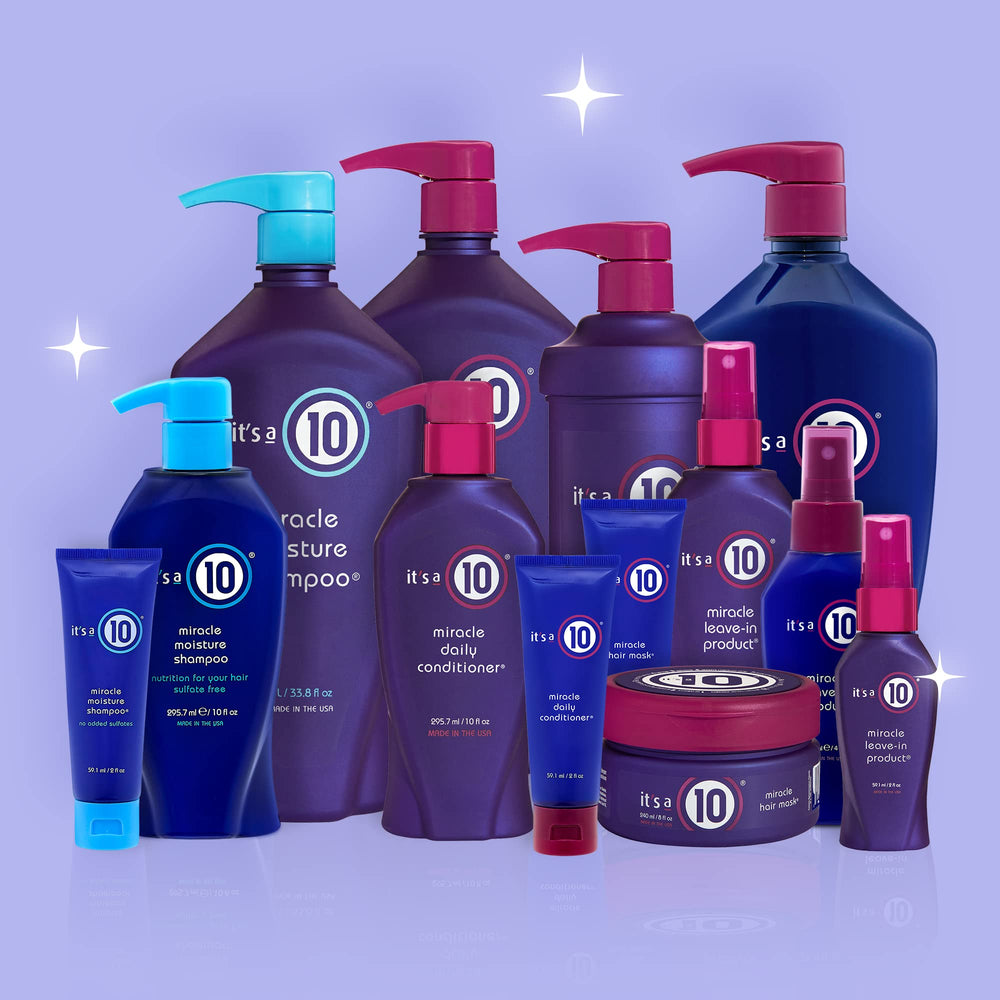 It's a 10 Haircare Miracle Leave-In, ideal para usar tras el lavado con cabello húmedo.