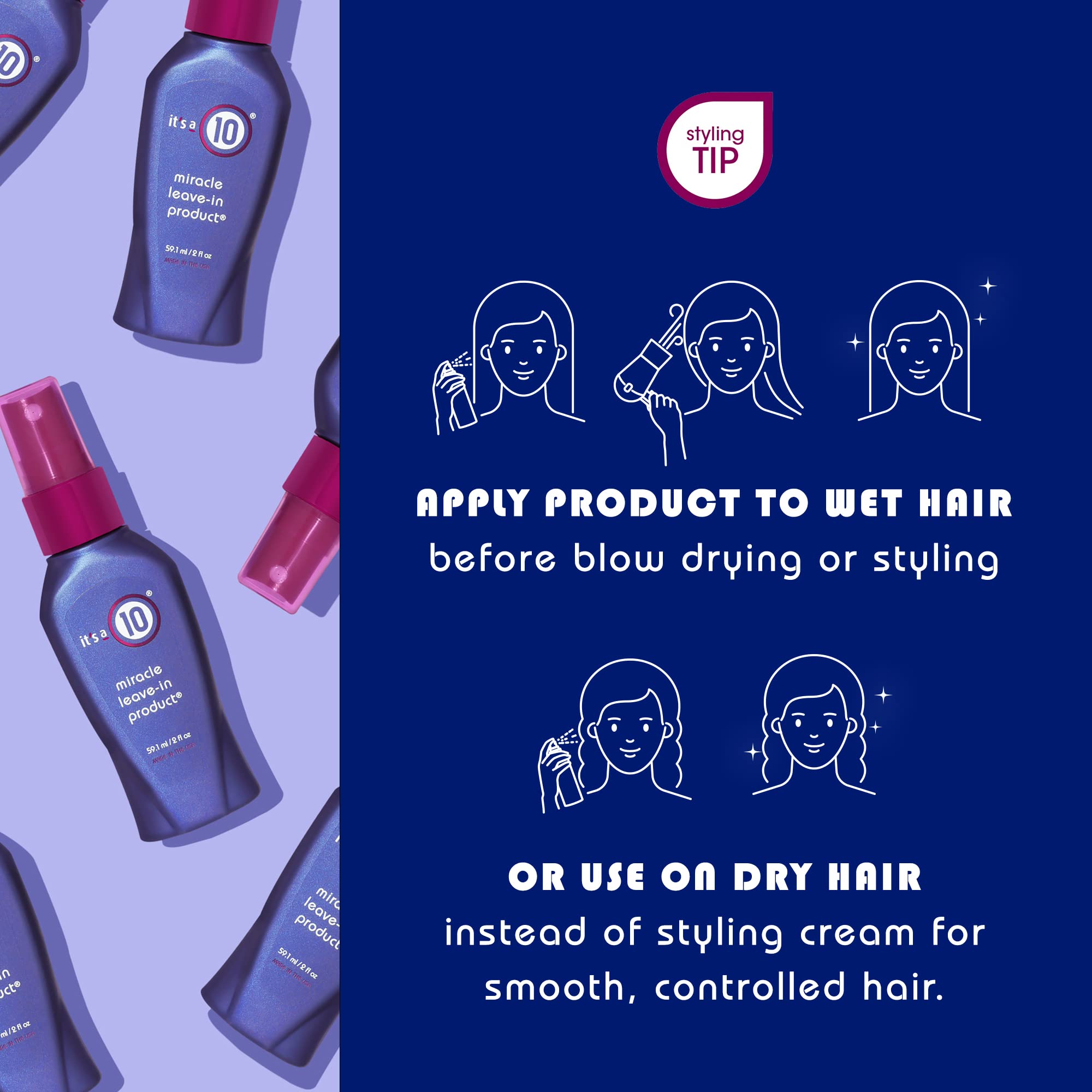 It's a 10 Haircare Miracle Leave-In, ayuda a desenredar sin fricción.