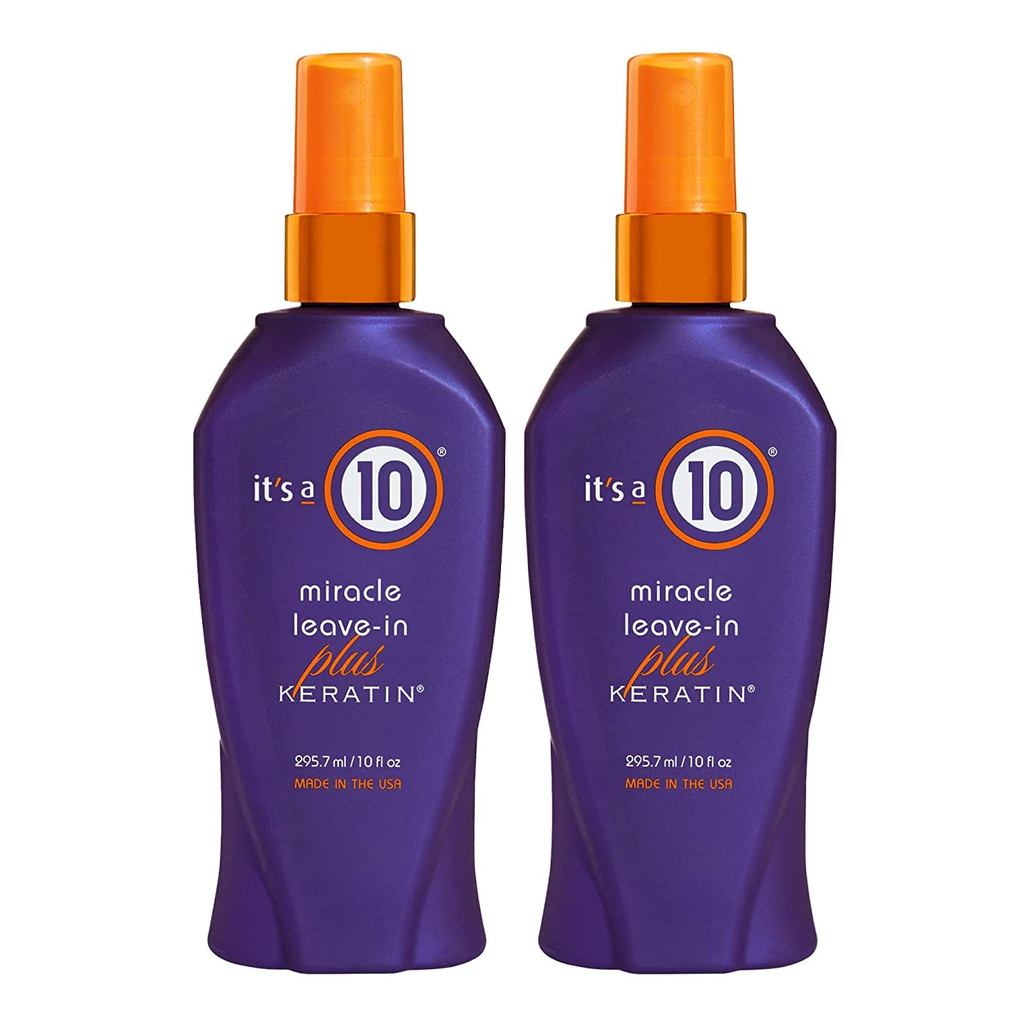 It's a 10 Haircare Miracle Leave-In Keratin Spray pack de 2 prêt à démêler et protéger la chaleur.