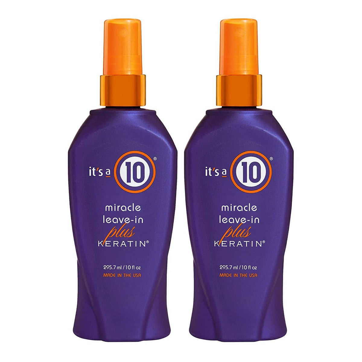 It's a 10 Haircare Miracle Leave-In Keratin Spray pack de 2 prêt à démêler et protéger la chaleur.