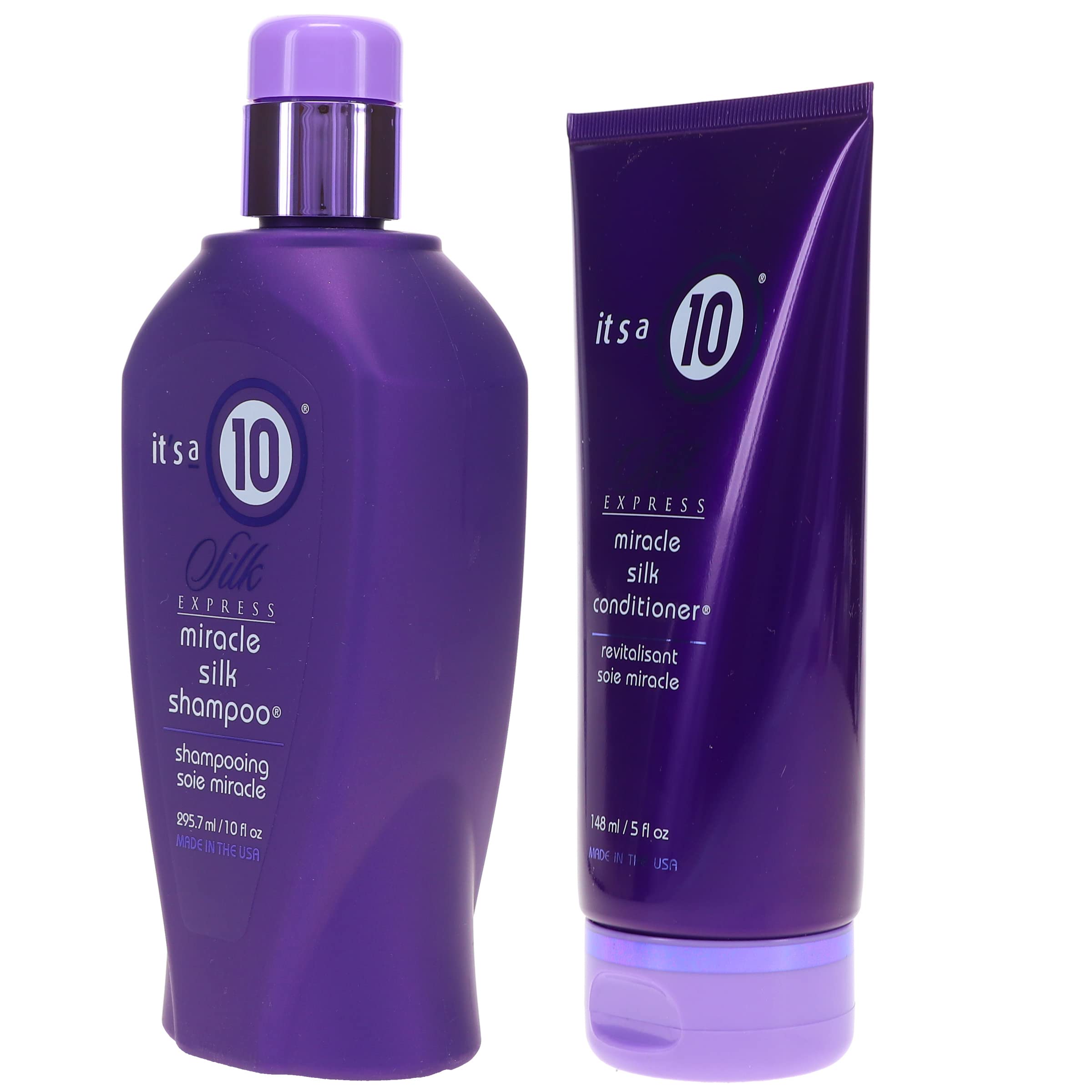Its a 10 Haircare Après-Shampoing Silk Express en flacon, démêle et adoucit les longueurs.
