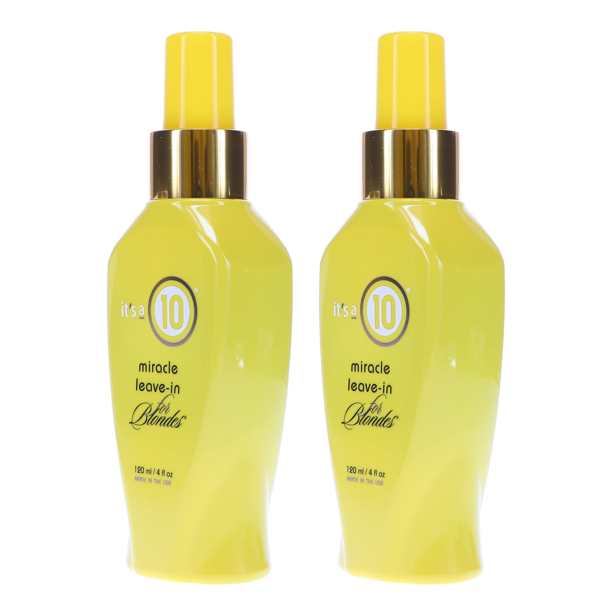 Its A 10 Blonde Leave-In, botella 4 oz, ideal para mantener rubio vibrante entre lavados.