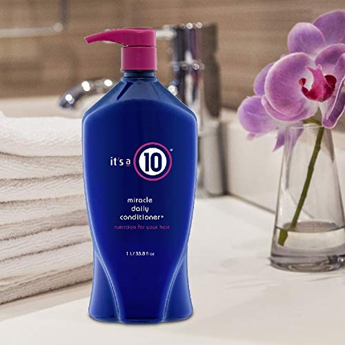 Cheveux brillants après rinçage grâce au conditionneur Miracle quotidien.