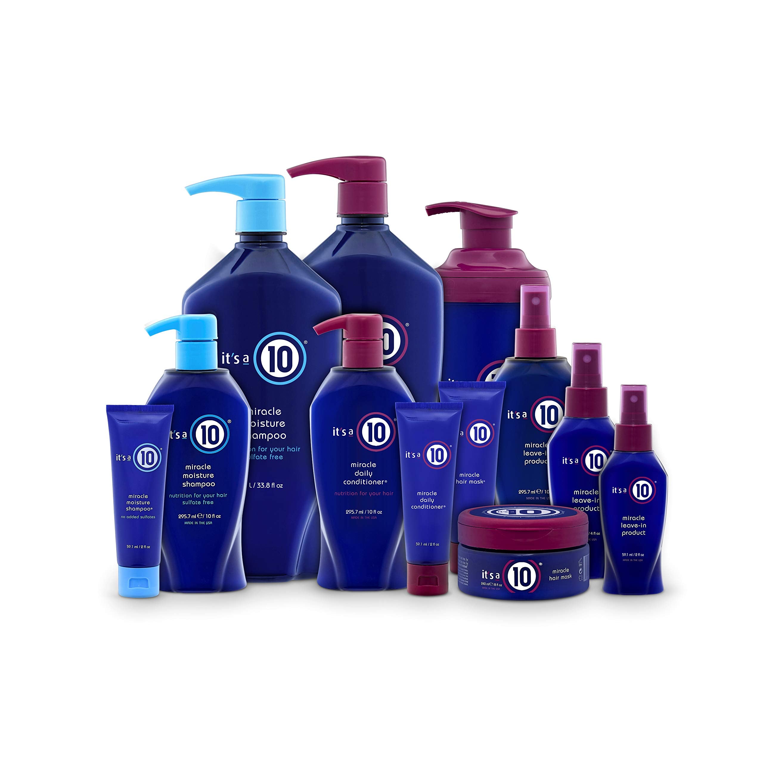 Emballage clair et pratique du conditionneur It's a 10 Haircare.