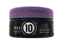 Masque It's a 10 Haircare Soie Express Miracle Silk sur la bouteille, douceur et revitalisation potentielles.