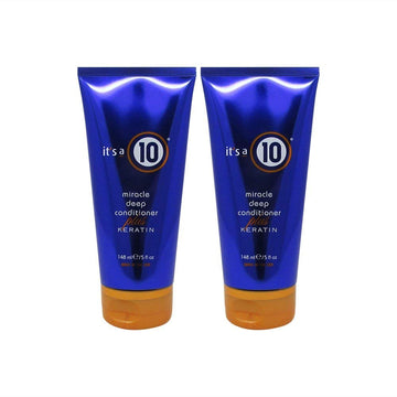 Its a 10 Haircare Milagro Acondicionador Profundo con Keratina para suavidad y brillo duraderos.