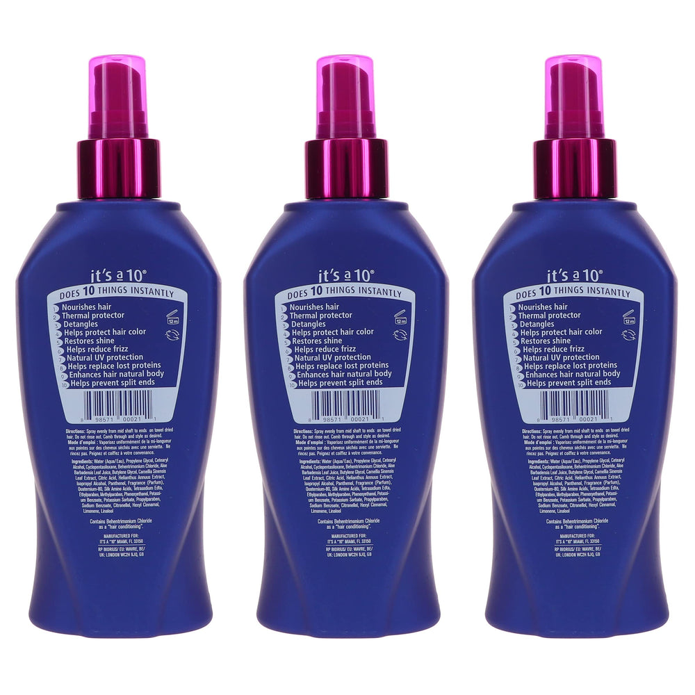 Its a 10 Haircare Miracle Leave-In, brillo saludable que protege y suaviza el cabello.