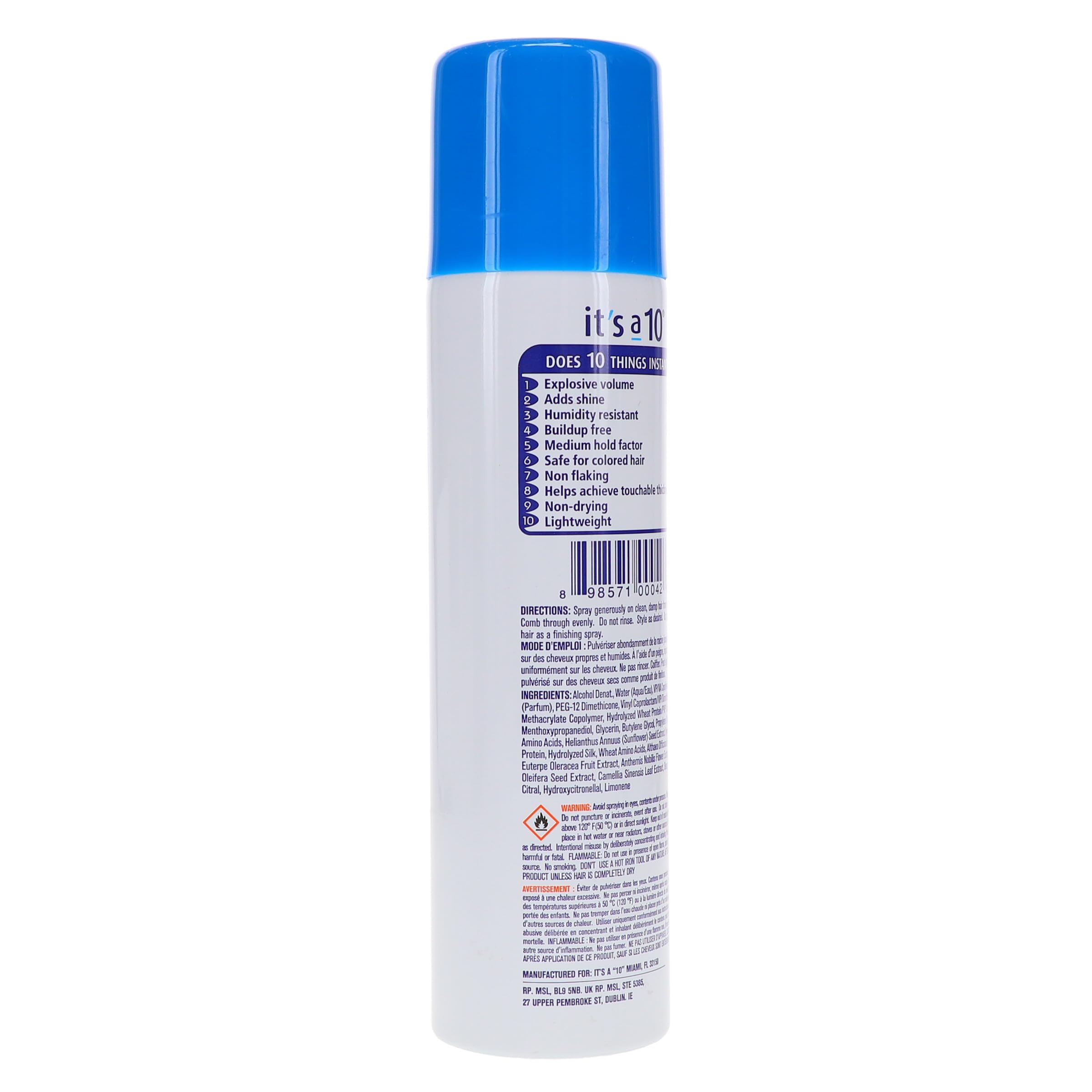 Its a 10 Haircare Milagro de secado y volumen, resistente a la humedad
