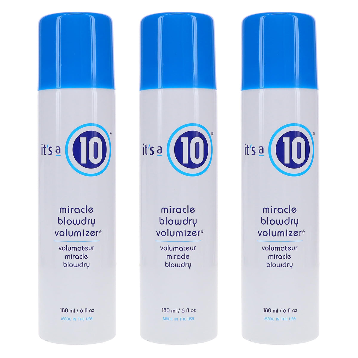 Its a 10 Haircare Miracle Blowdry Volumizer pack de 3 bouteilles prêt à l emploi pour volume durable