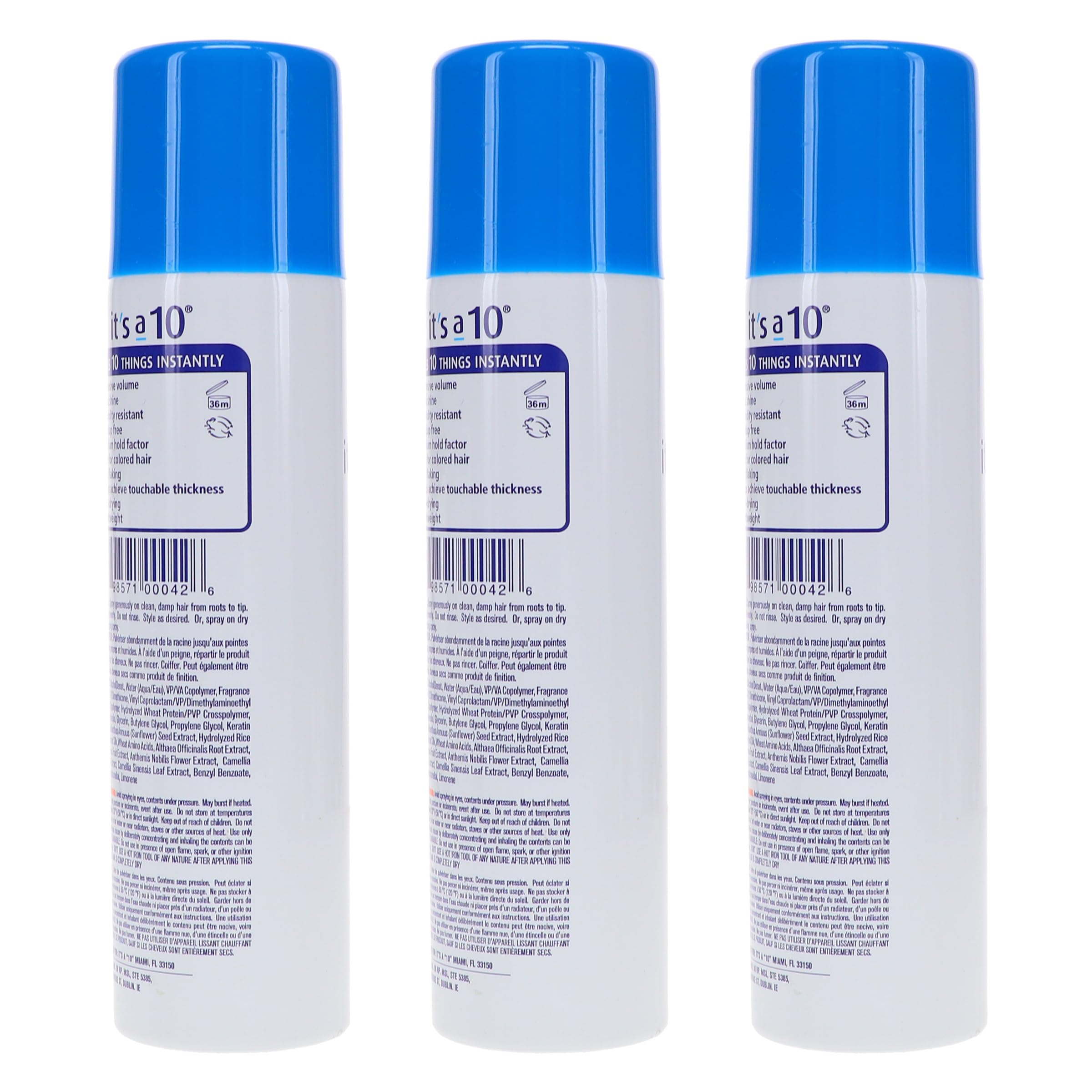 Its a 10 Haircare Miracle Blowdry Volumizer texture légère qui s applique facilement