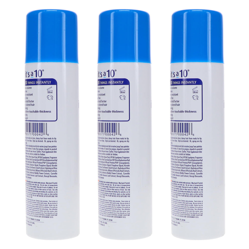 Its a 10 Haircare Miracle Blowdry Volumizer texture légère qui s applique facilement