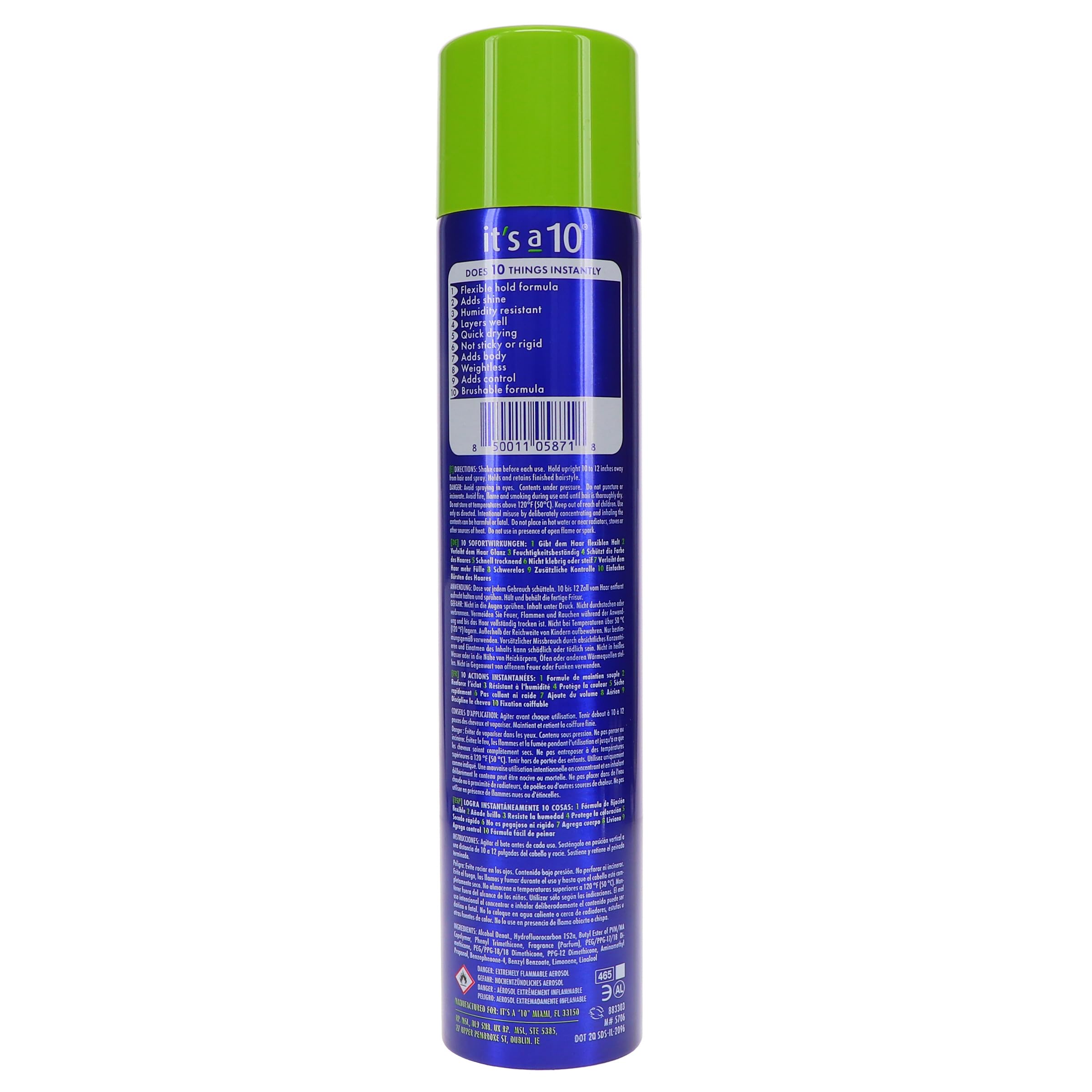 It's a 10 Haircare: finition professionnelle qui tient toute la journée.