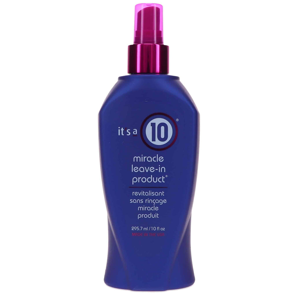 It's a 10 Haircare Miracle Leave-In : bouteille 10 oz prête pour démêler et briller.