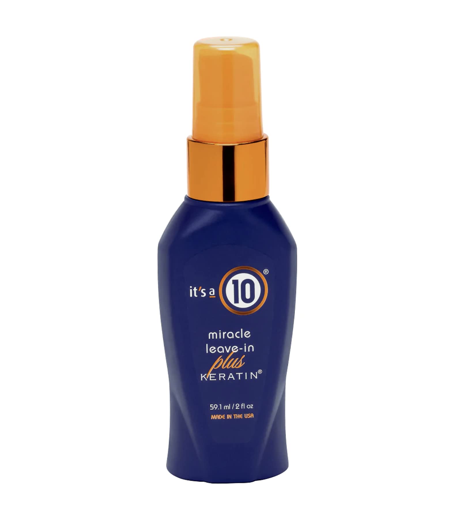 It's a 10 Miracle Leave-In Keratin bottle providing heat protection and radiant shine.