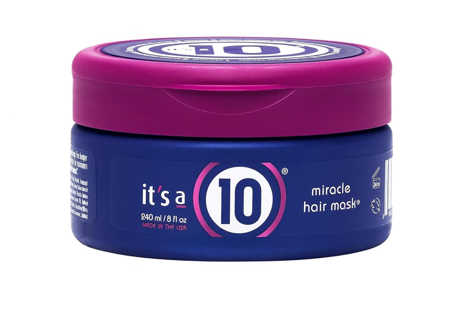 Its A 10 Mascarilla Milagro, botella vertido para brillo suave y desenredado.