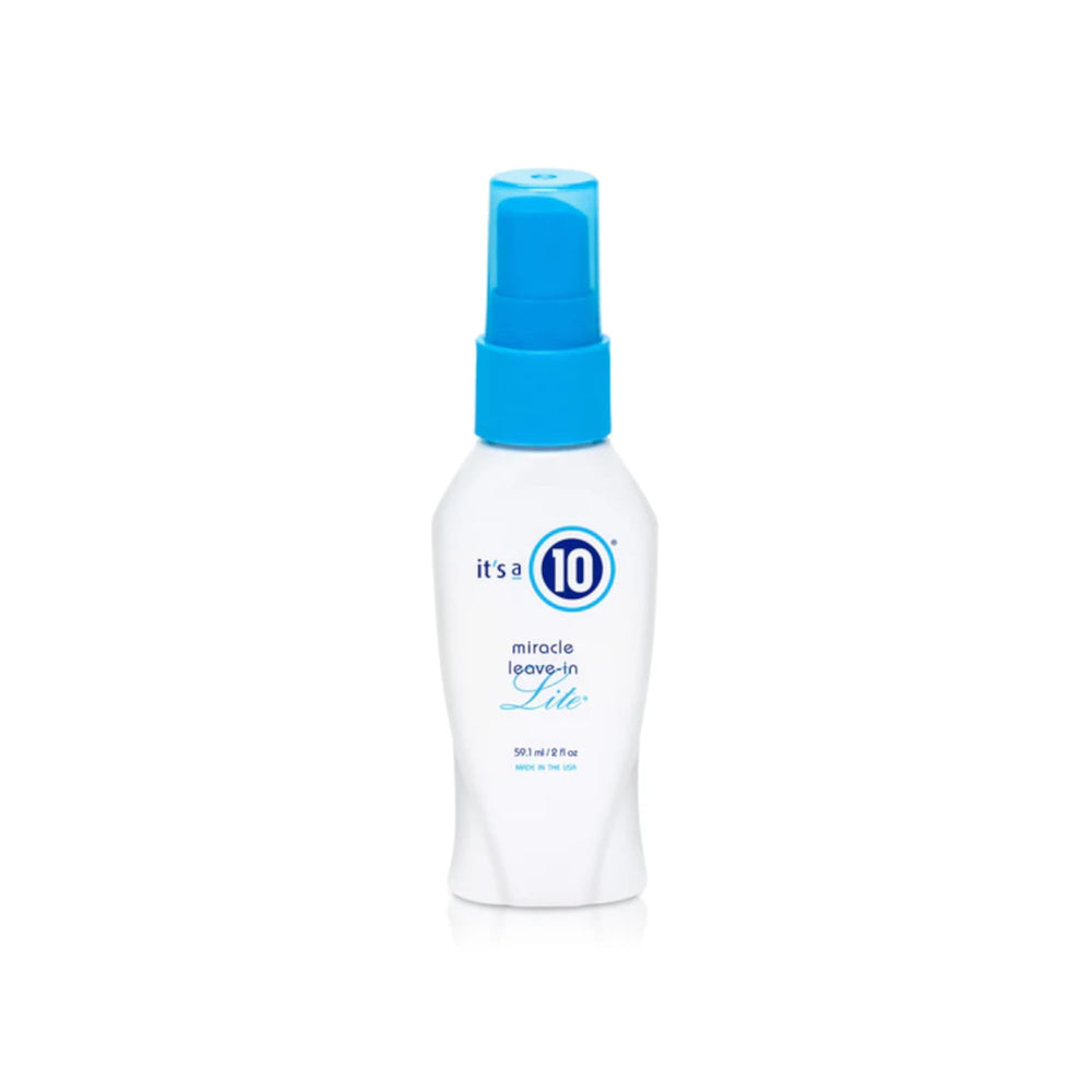 Milagro de Volumen Sin Enjuague Lite de It's a 10, botella para brillo suave y control diario.