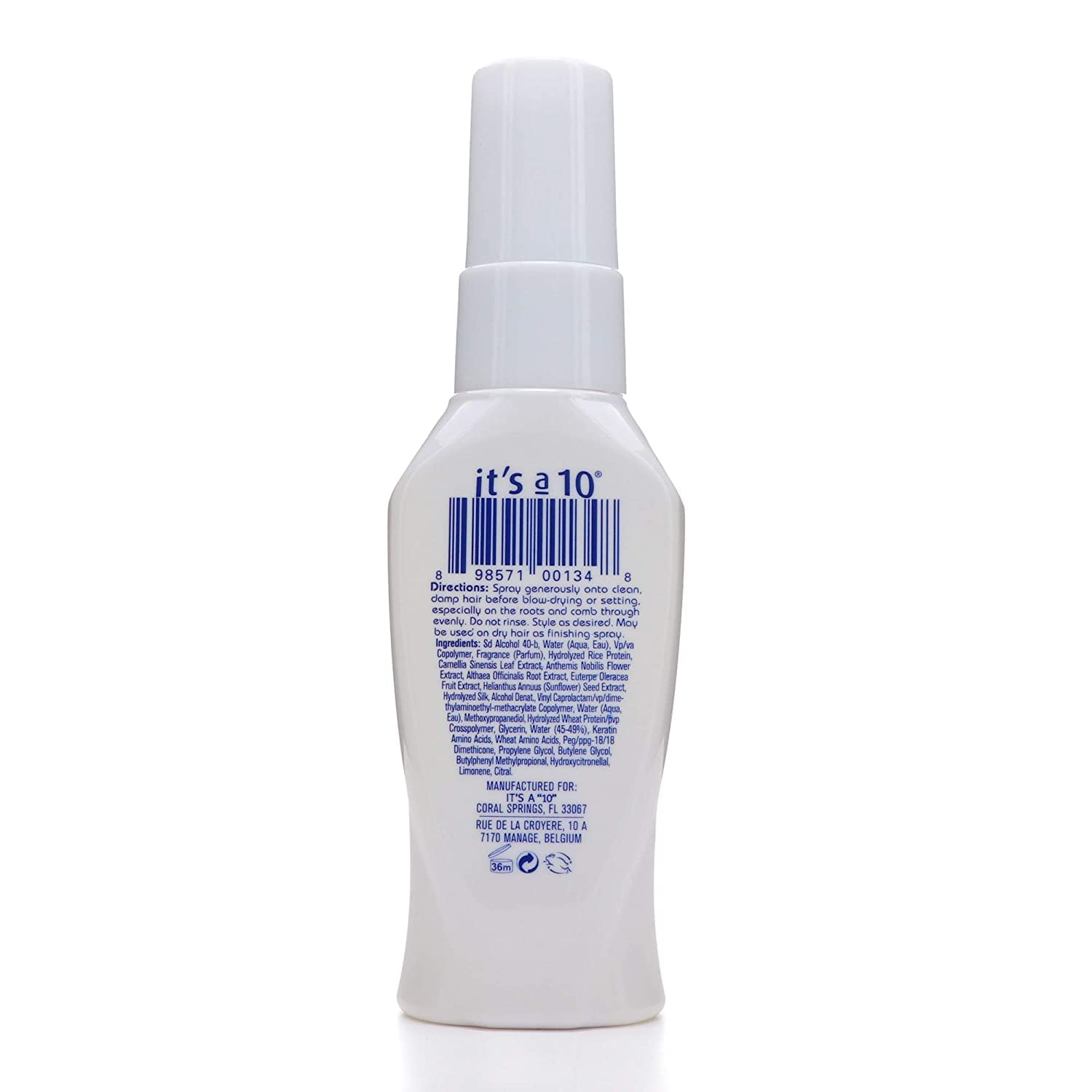 Its a 10 Miracle Blowdry Volumizer: aplicación en pulverizador para textura sedosa y humedad.