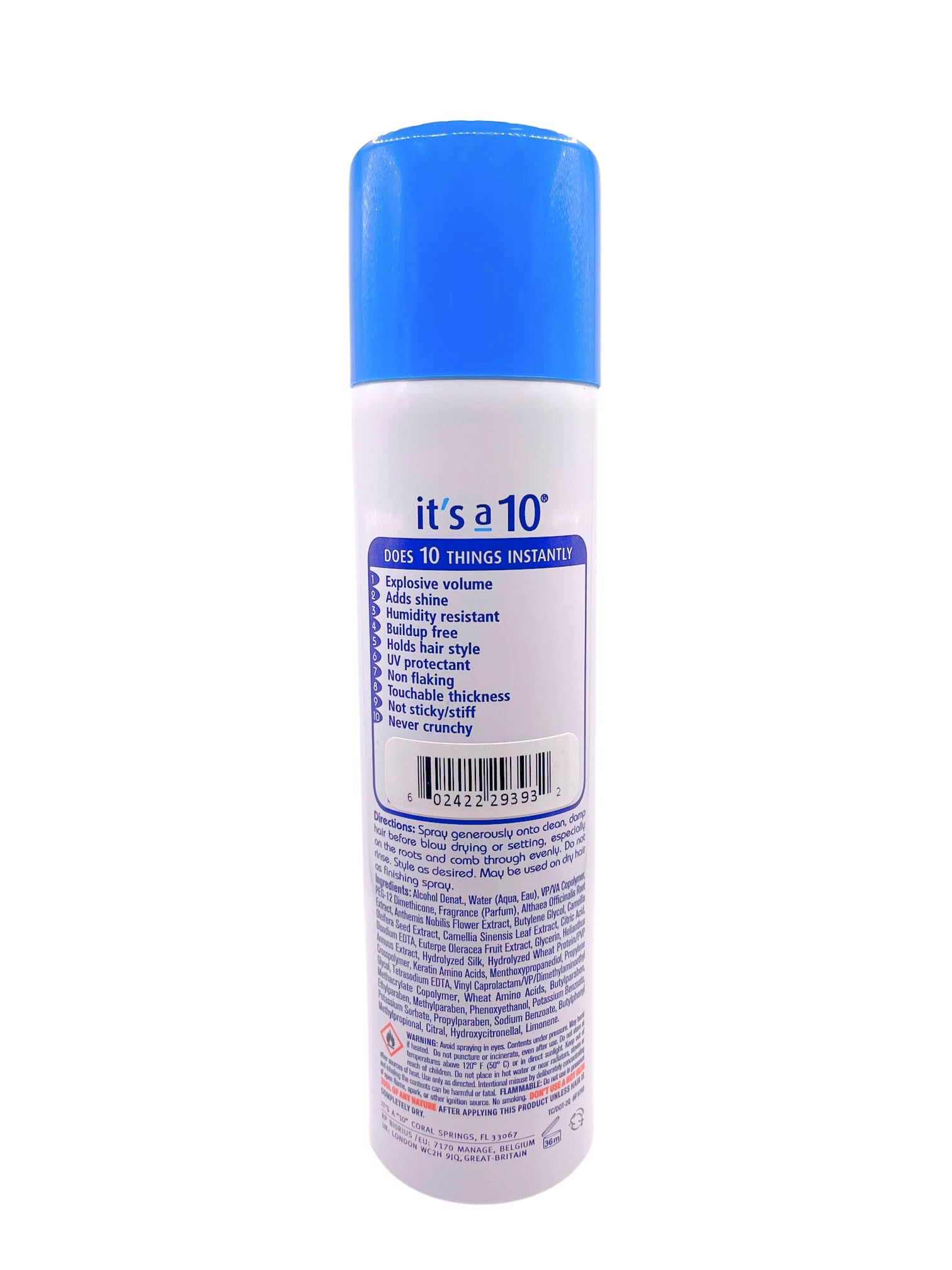 Its A 10 Miracle Blowdry Volumizer, rociador, facilita un peinado ligero y brillo duradero.