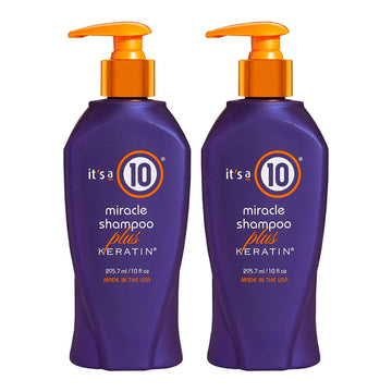 Its A 10 Miracle Shampoo Keratin, botellas: protege del calor y fortalece el cabello al peinar.