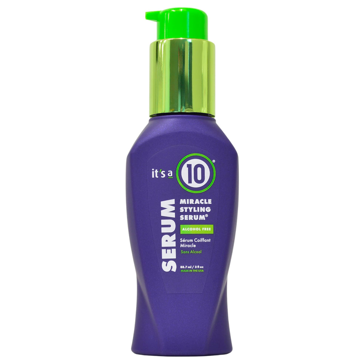Its A 10 Miracle Styling Serum: botella vertida para brillo suave y control del encrespamiento