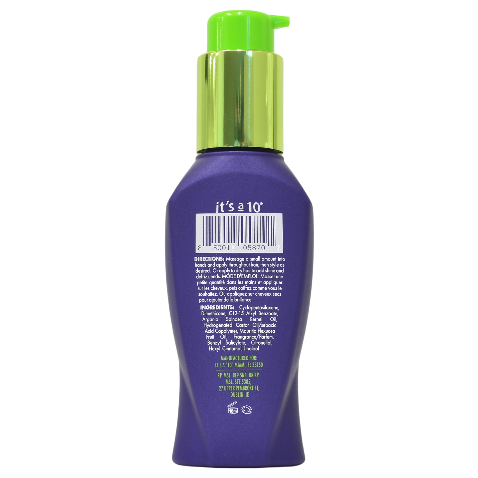 Its A 10 Miracle Styling Serum, textura ligera para cabello ligero y sin grasa