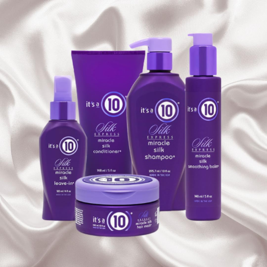 Its A 10 Silk Express Miracle Silk Balm – peinado suave y controlado con brillo ligero.