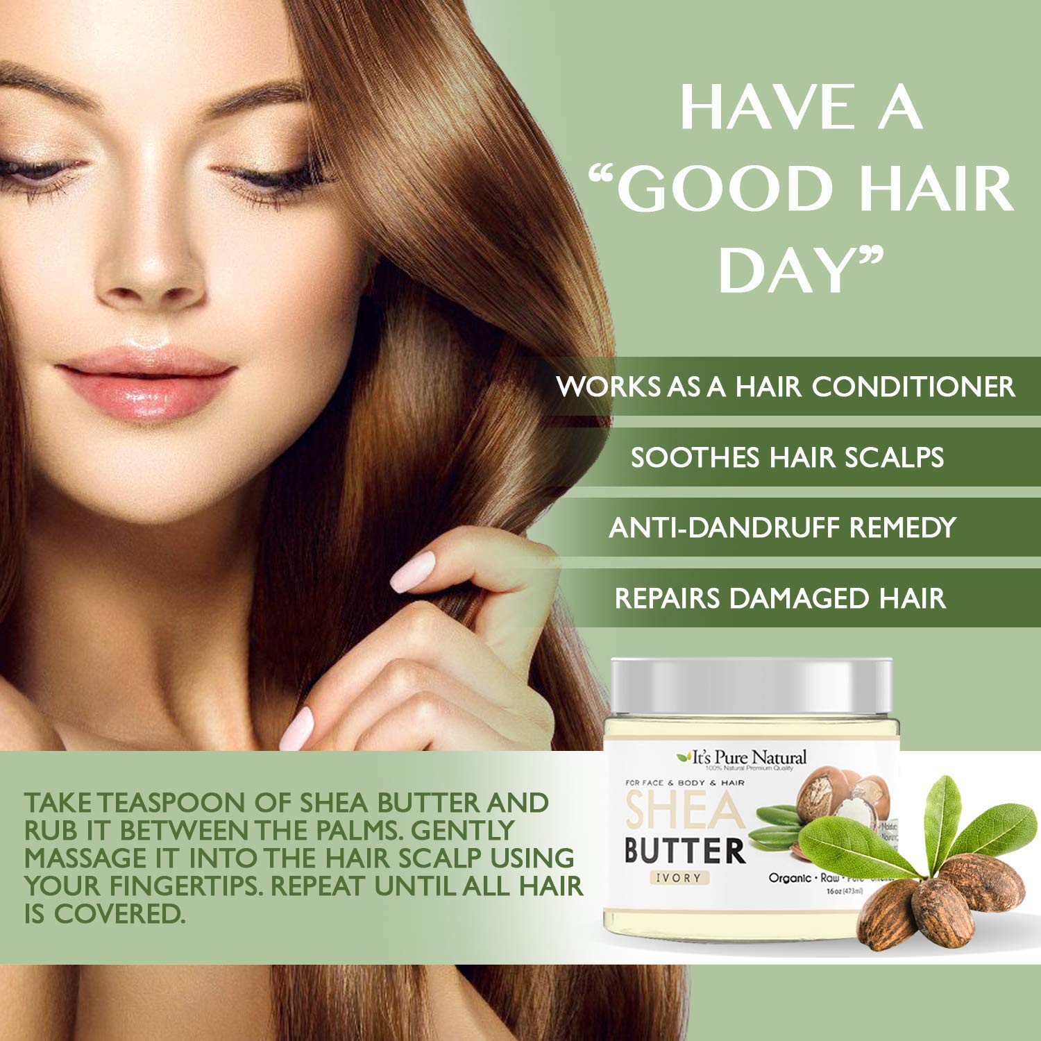 Its Pure Natural envase de 16 oz; ideal para rutinas diarias de cuidado.