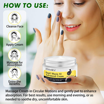 ITSDAWN Snail Mucin 92% dresser scene conveys daily skincare routine.