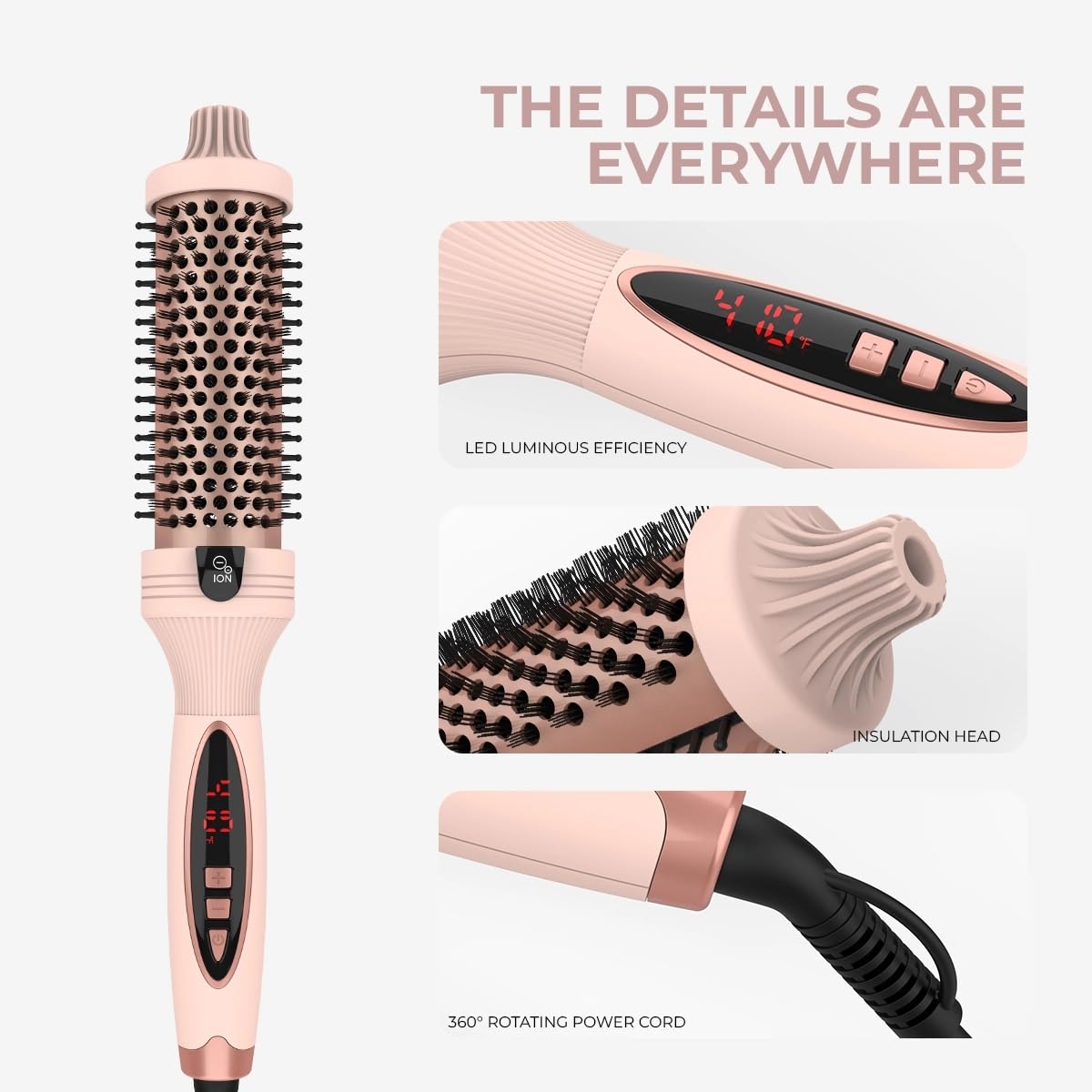 IUI Beauty acabado rosa para peinados elegantes y diarios.
