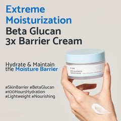 IUNIK Beta-Glucan mejora la barrera con ectoin y panthenol para protección diaria.