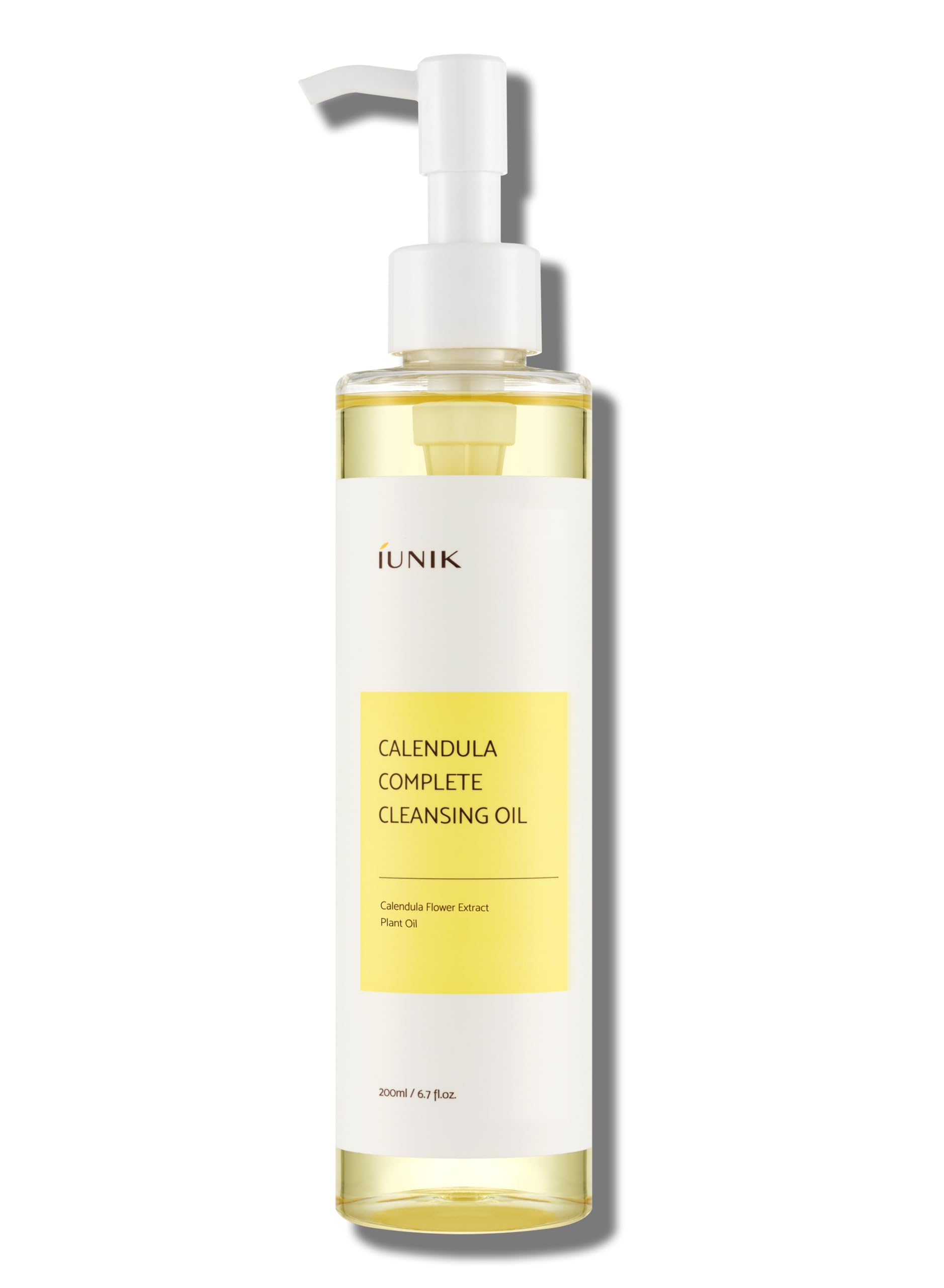 IUNIK Calendula-Jojoba: bouteille d huile démaquillante qui dissout le maquillage en douceur.