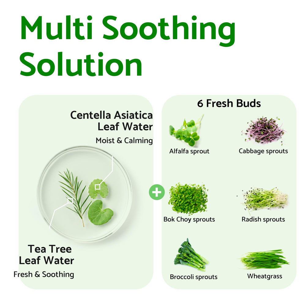 IUNIK Centella Calming Gel Cream, ingredientes clave: Centella y Tea Tree para calmar irritaciones