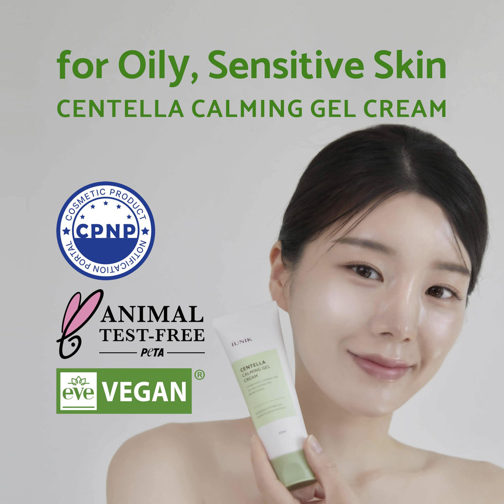 IUNIK Centella Calming Gel Cream, textura ligera: ideal para uso diario en piel sensible